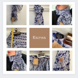 Karma Flamingo Navy Print Scarf - NWT